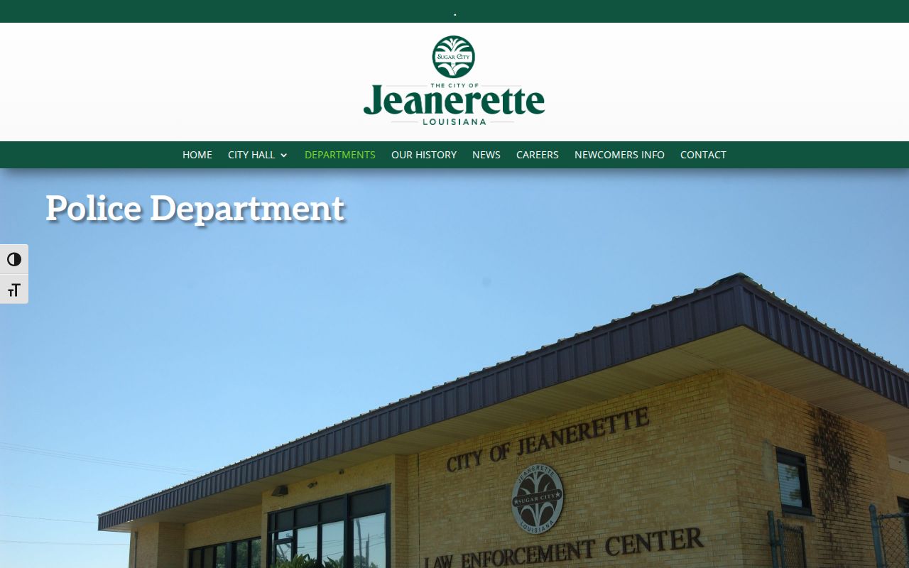 Jeanerette Police Department official arrest records contact